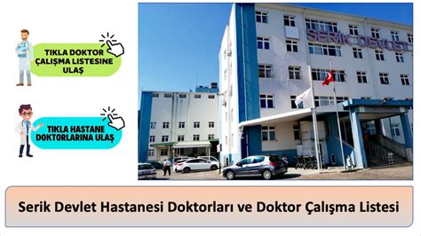 Serik devlet hastanesi doktor listesi